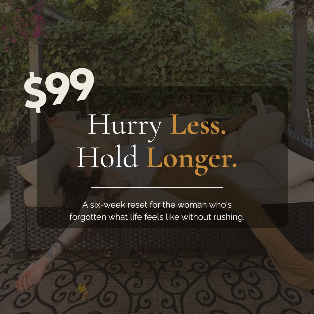 hurry less hold longer website update promo graphic